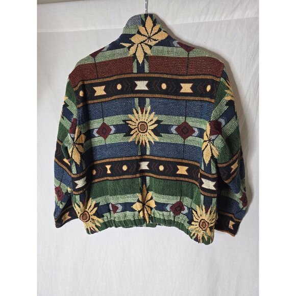 Vintage Painted Pony Southwest Aztec Tapestry Coat Size Small Women’s - Picture 11 of 15